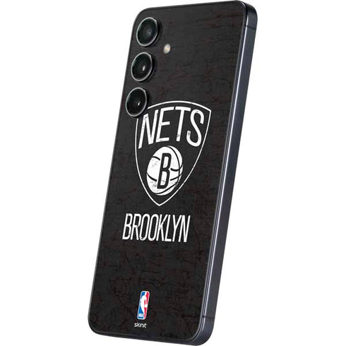 NBA Brooklyn Nets Distressed Galaxy S25 Skin